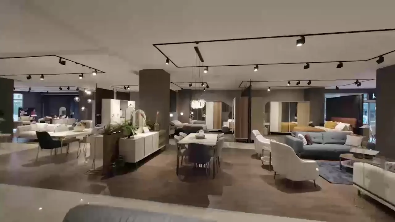 Karacalar Carpet & Furniture showroom — dining room and sofa sets