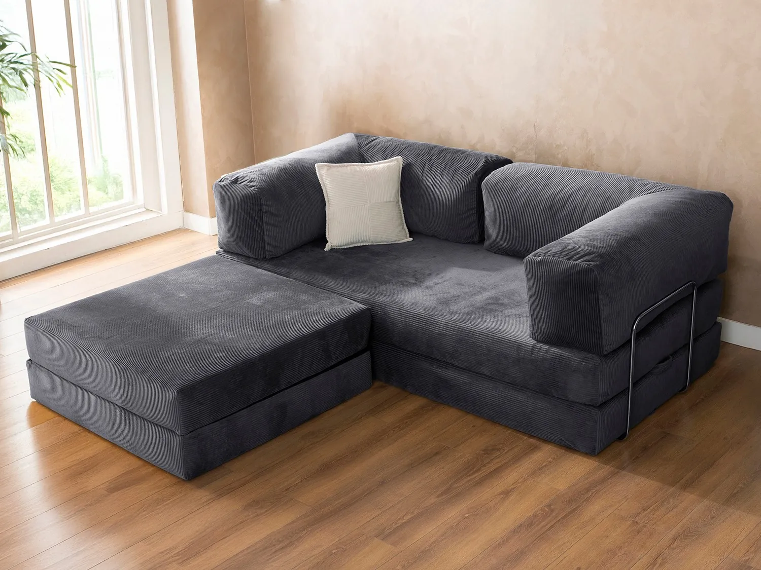 Doqu Home Jumbo Çok Fonksiyonlu Uzanmalı Köşe ve Yatak Olabilen Koltuk Antrasit