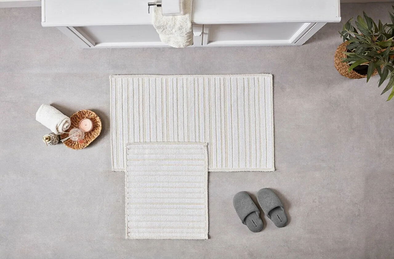 Doqu Home Banyo Paspası Liva Krem - Vizon